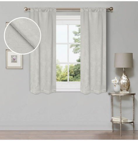 Blackout Window Curtains Waverly Geometric Room Darkening Washable Set of 2
