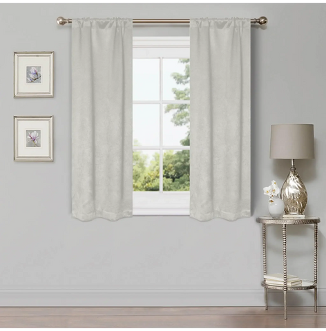Blackout Window Curtains Waverly Geometric Room Darkening Washable Set of 2