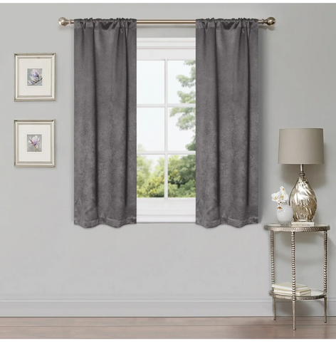 Blackout Window Curtains Waverly Geometric Room Darkening Washable Set of 2