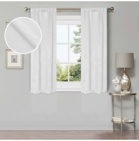 Blackout Window Curtains Waverly Geometric Room Darkening Washable Set of 2