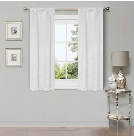 Blackout Window Curtains Waverly Geometric Room Darkening Washable Set of 2