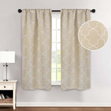 Imperial Trellis Grommet Header Blackout Curtain Panel Set