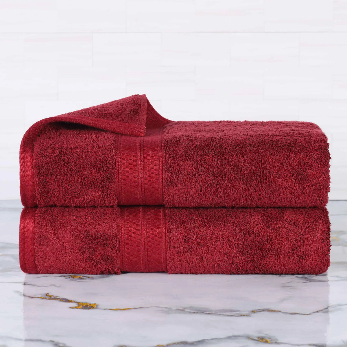 Rayon from Bamboo Cotton Blend Bath Towel Set of 2