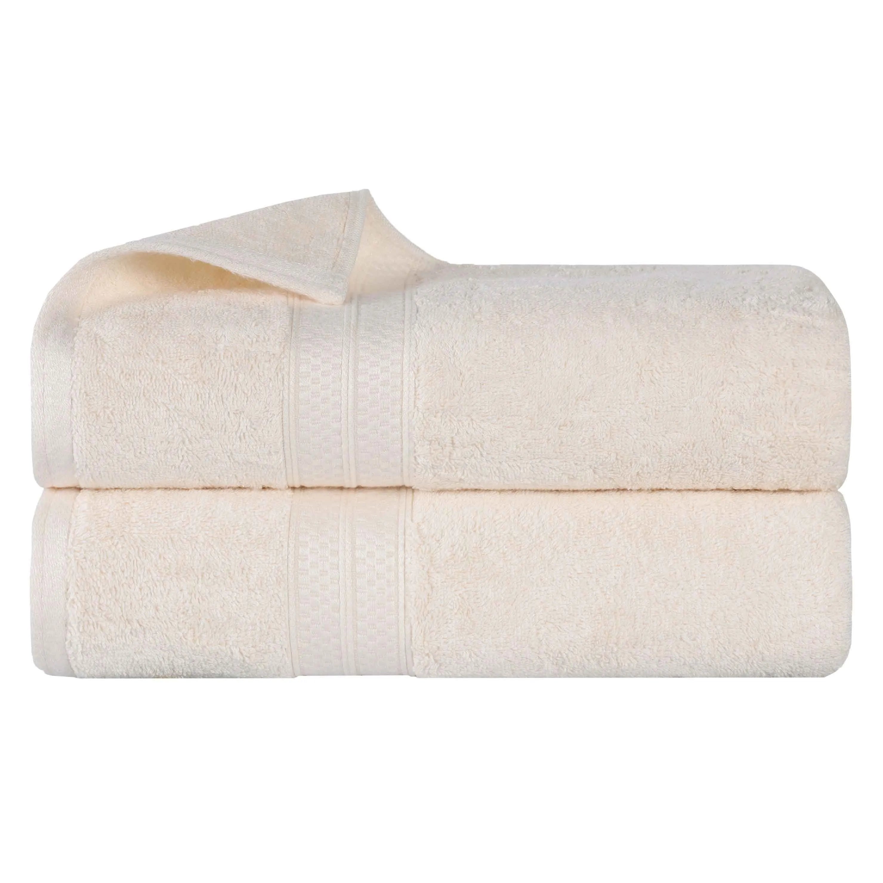 Rayon from Bamboo Cotton Blend Bath Towel Set of 2