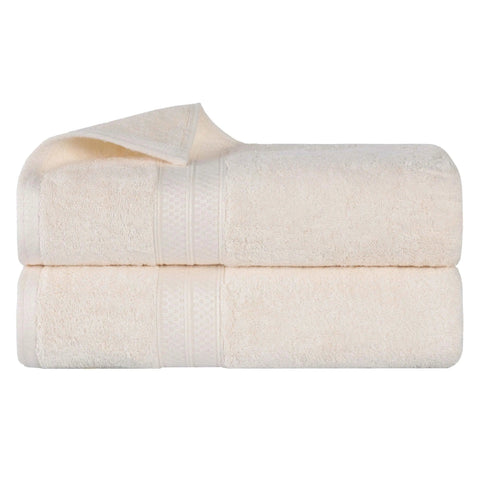 Rayon from Bamboo Cotton Blend Bath Towel Set of 2