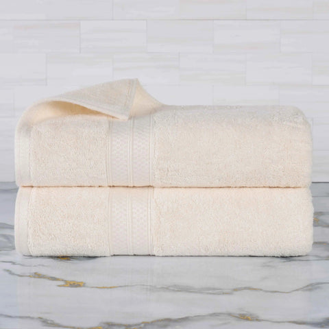 Rayon from Bamboo Cotton Blend Bath Towel Set of 2