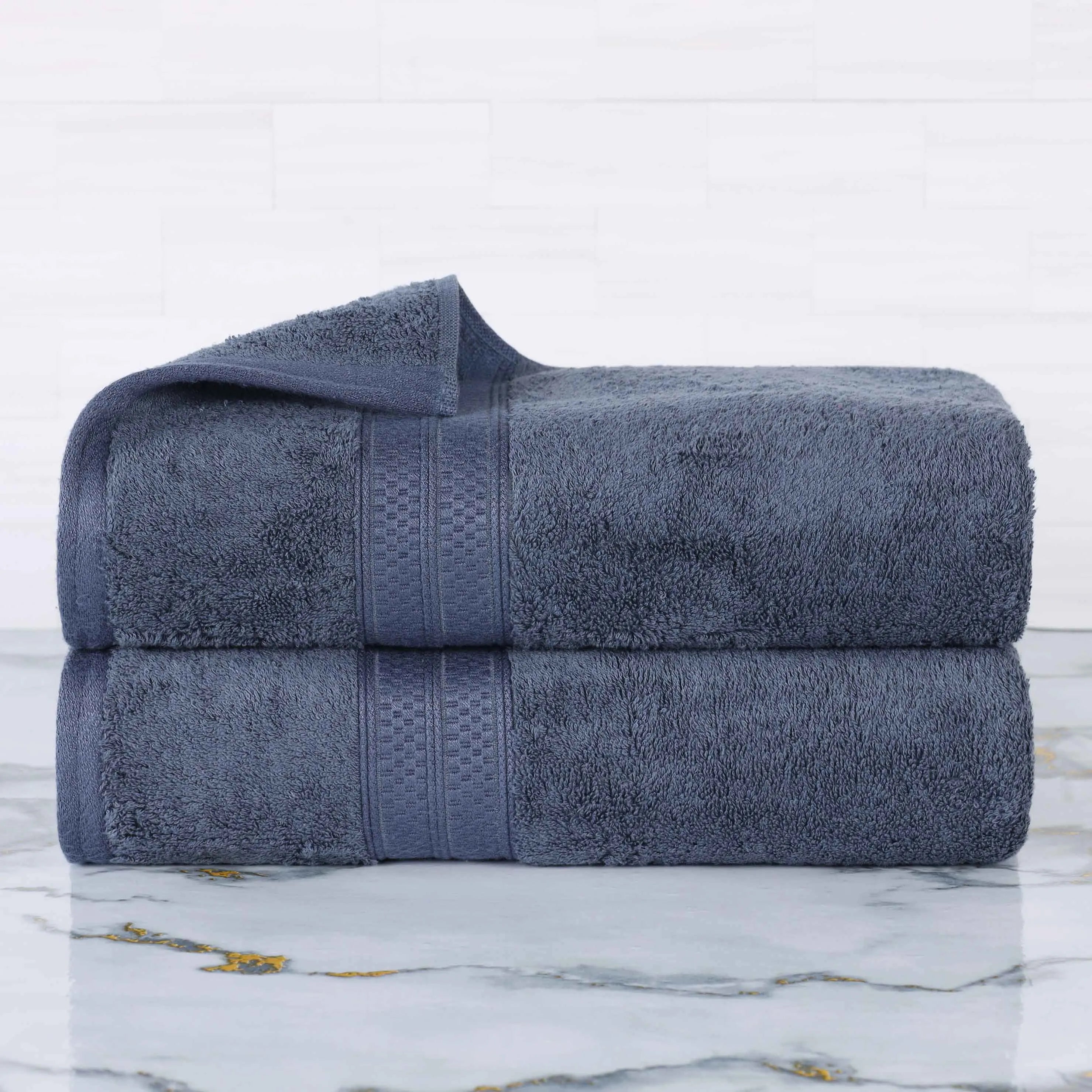 Rayon from Bamboo Cotton Blend Bath Towel Set of 2