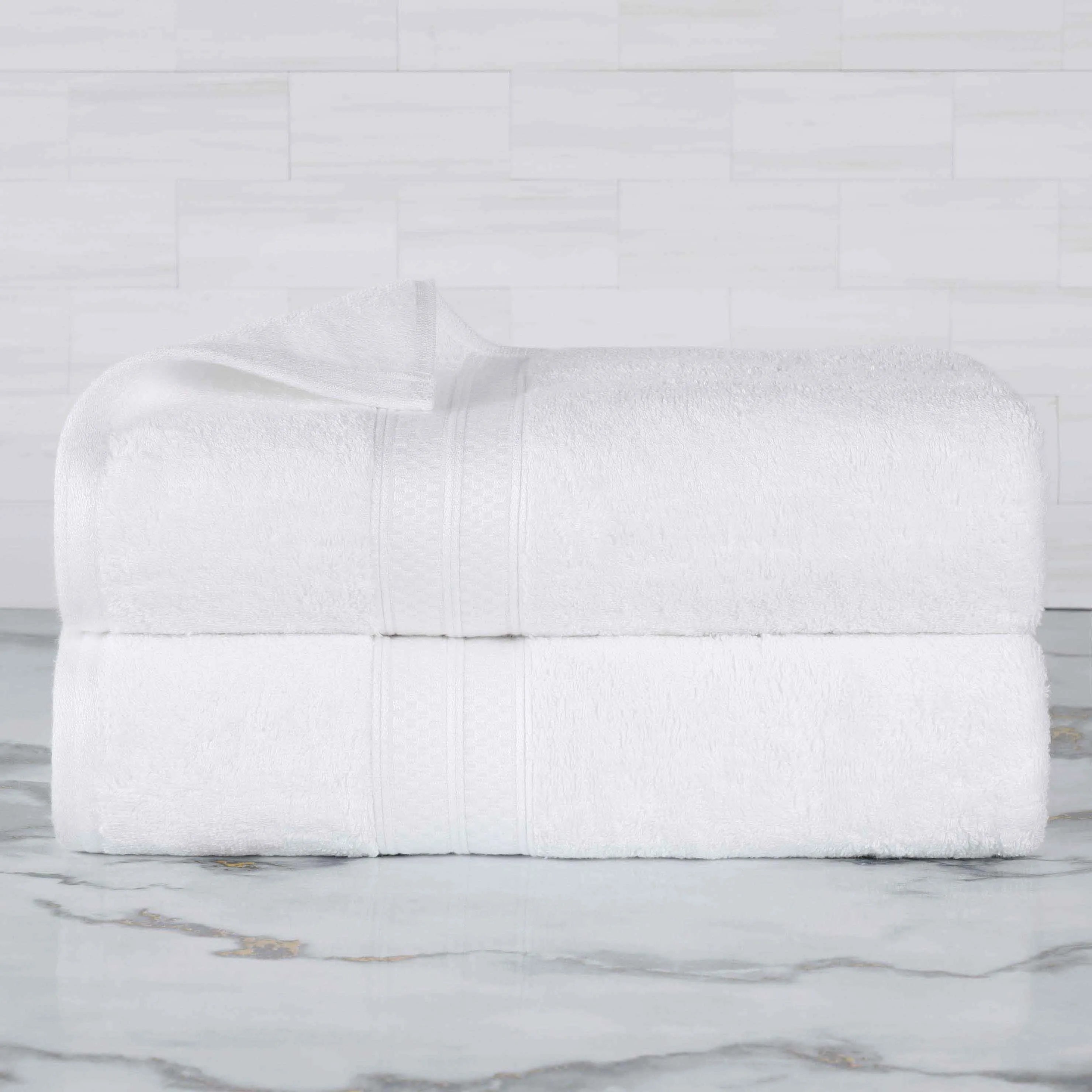 Rayon from Bamboo Cotton Blend Bath Towel Set of 2