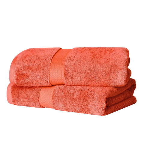 Egyptian Cotton Bath Towels Plush Absorbent Set of 2 Madison