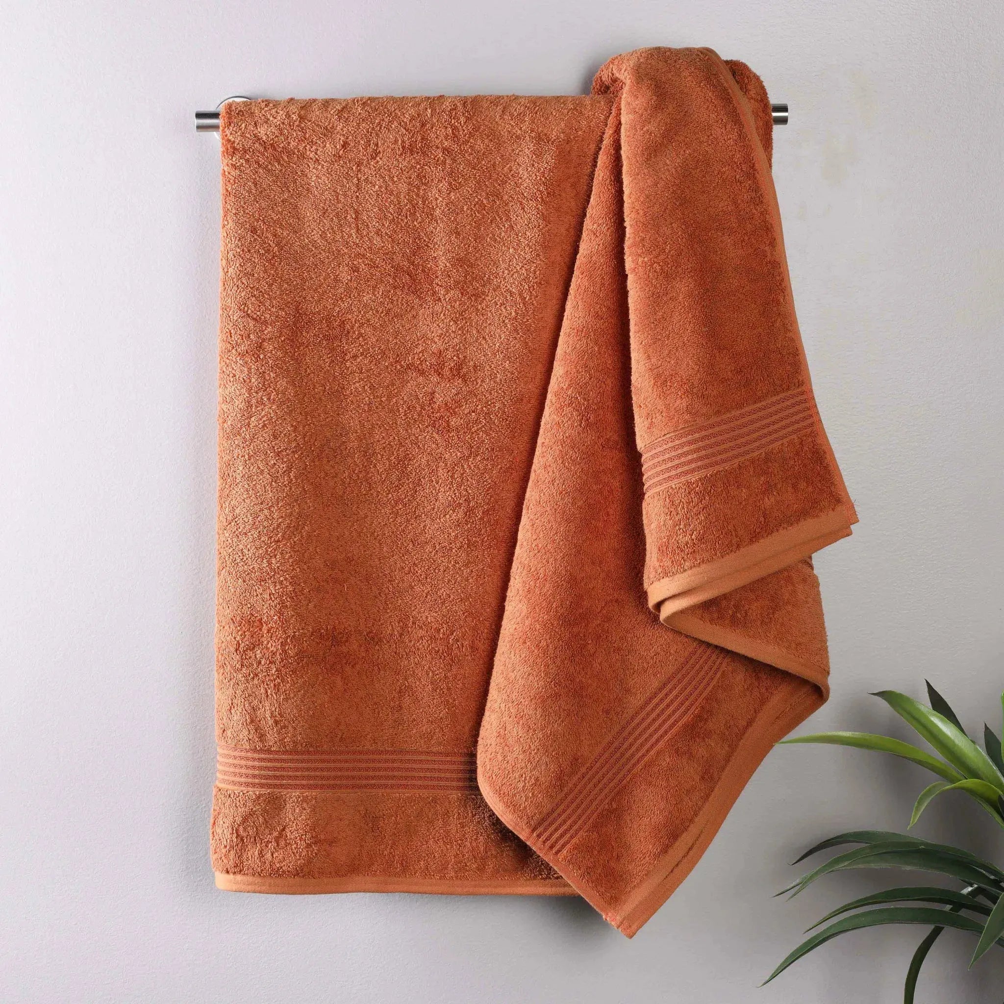 Heritage Egyptian Cotton Plush Thick Absorbent Bath Towel Set of 2