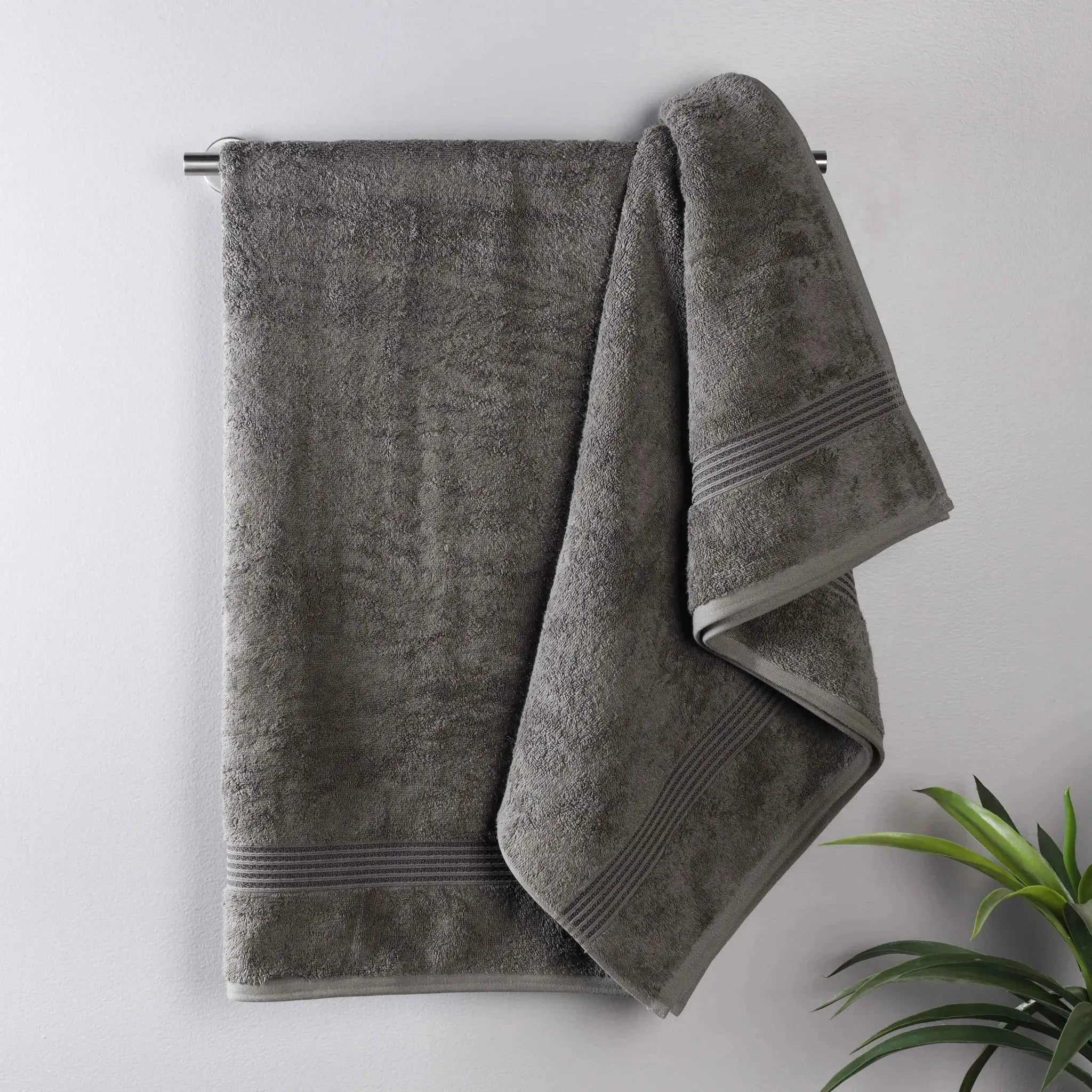 Heritage Egyptian Cotton Plush Thick Absorbent Bath Towel Set of 2