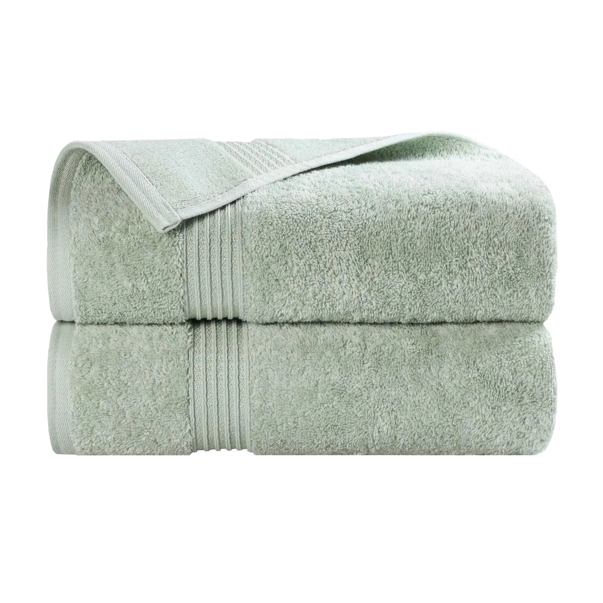 Heritage Egyptian Cotton Plush Thick Absorbent Bath Towel Set of 2