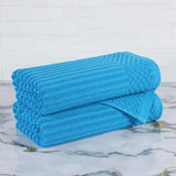 Cotton Rib Textured Ultra-Absorbent Bath Towel Set of 2