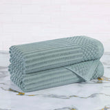 Cotton Rib Textured Ultra-Absorbent Bath Towel Set of 2