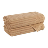 Cotton Rib Textured Ultra-Absorbent Bath Towel Set of 2