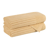 Cotton Rib Textured Ultra-Absorbent Bath Towel Set of 2