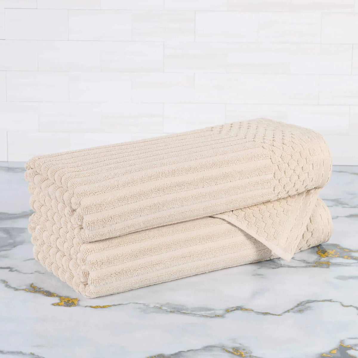 Soho Cotton Ribbed Towel Set 2 Piece
