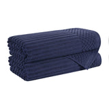 Cotton Rib Textured Ultra-Absorbent Bath Towel Set of 2