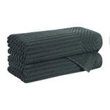 Cotton Rib Textured Ultra-Absorbent Bath Towel Set of 2