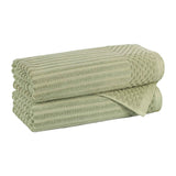 Cotton Rib Textured Ultra-Absorbent Bath Towel Set of 2