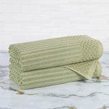 Cotton Rib Textured Ultra-Absorbent Bath Towel Set of 2
