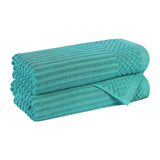 Cotton Rib Textured Ultra-Absorbent Bath Towel Set of 2
