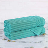 Cotton Rib Textured Ultra-Absorbent Bath Towel Set of 2