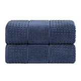 Napa Zero Twist Cotton Solid Waffle Honeycomb Bath Sheet Set of 2
