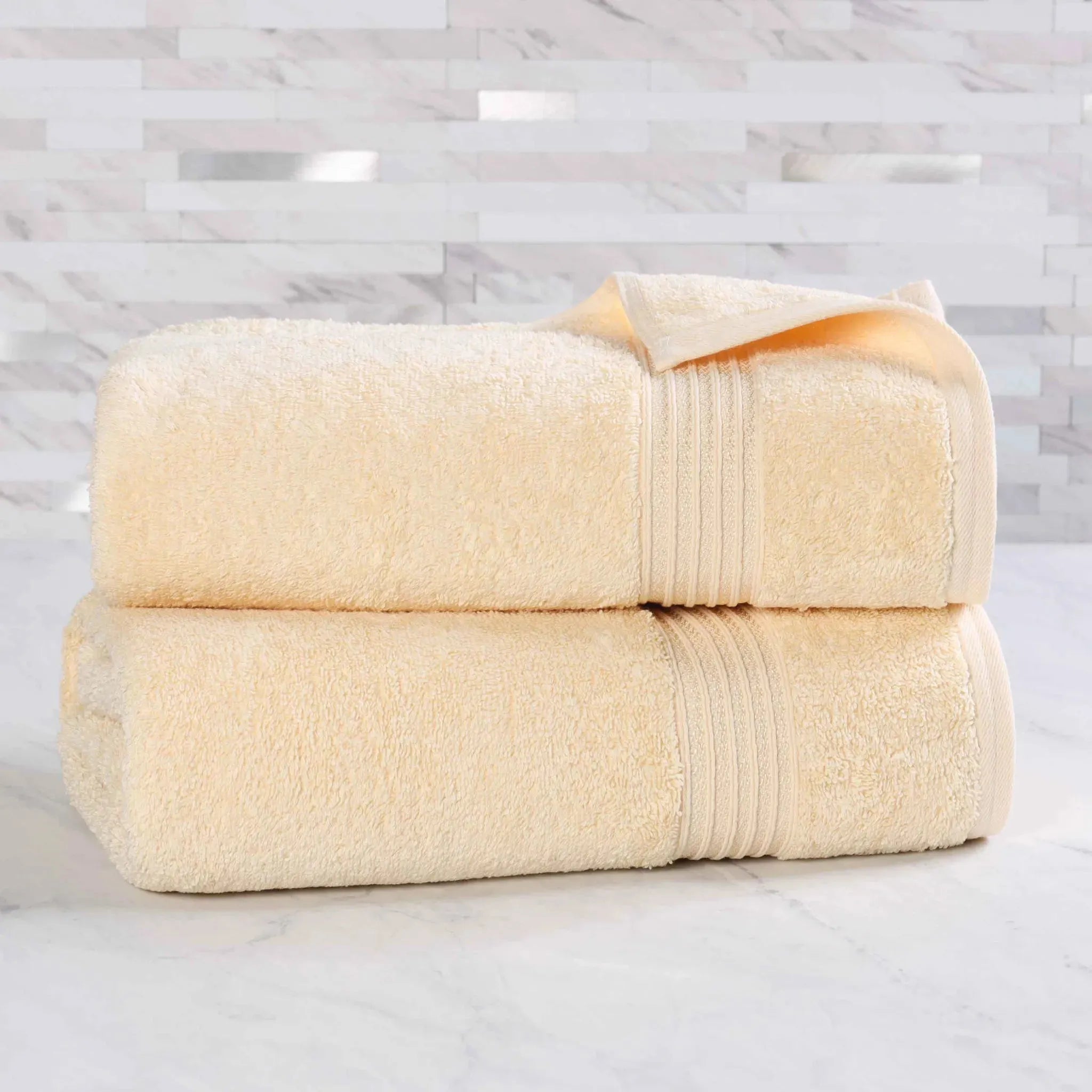 Heritage Egyptian Cotton Plush Thick Absorbent Bath Sheet Set of 2