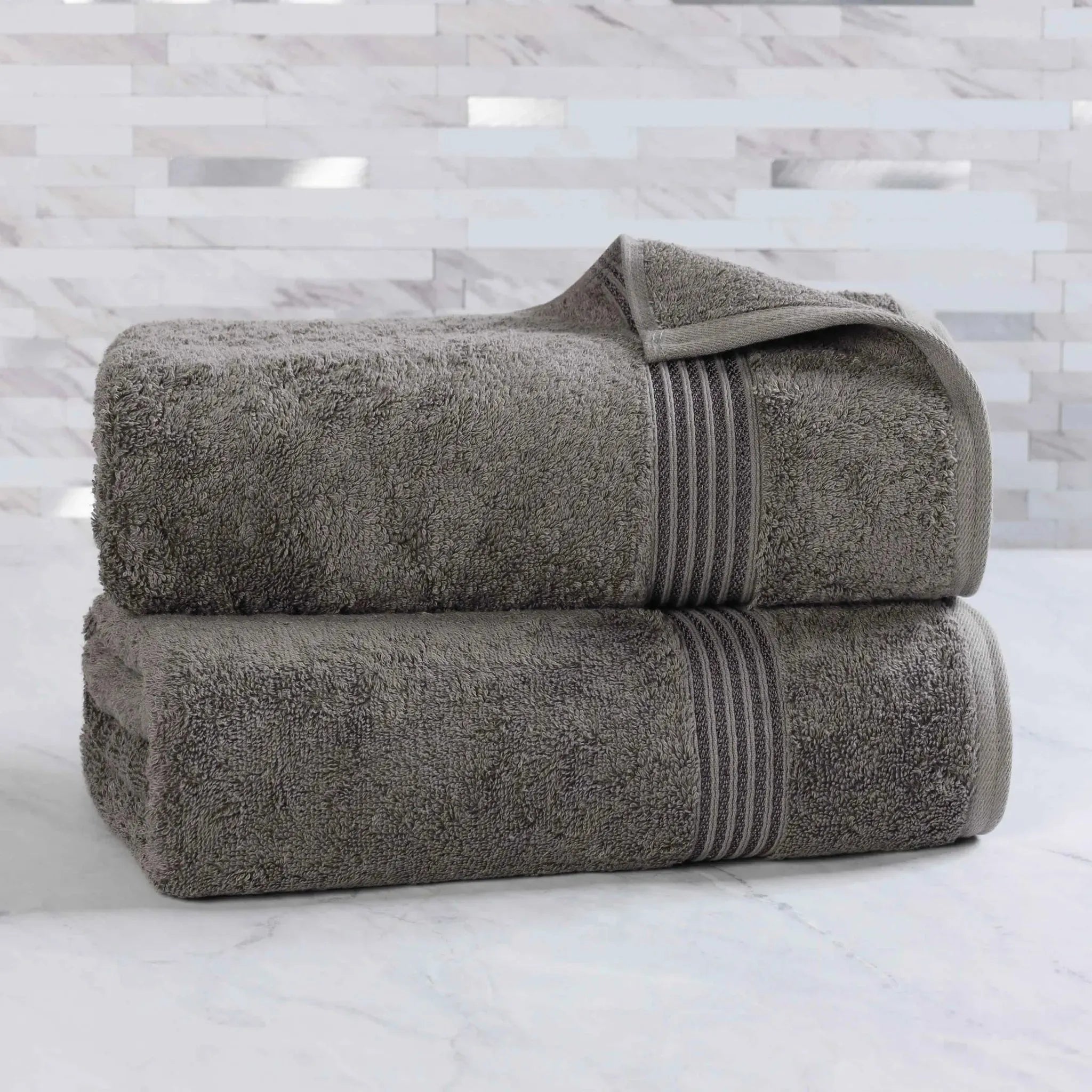 Heritage Egyptian Cotton Plush Thick Absorbent Bath Sheet Set of 2
