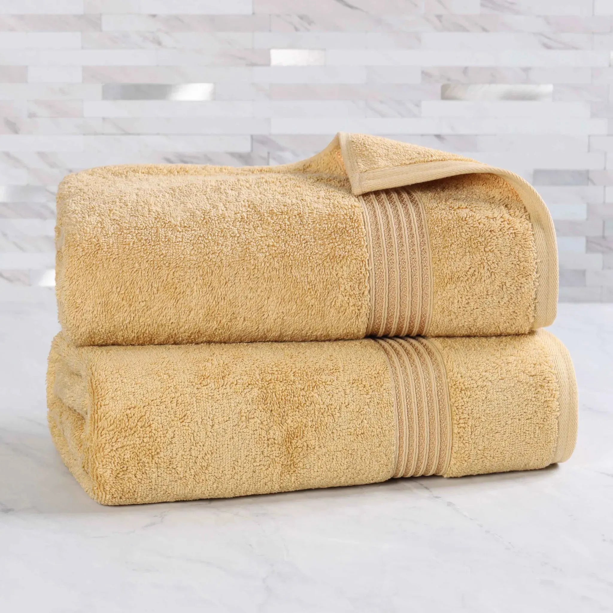Heritage Egyptian Cotton Plush Thick Absorbent Bath Sheet Set of 2