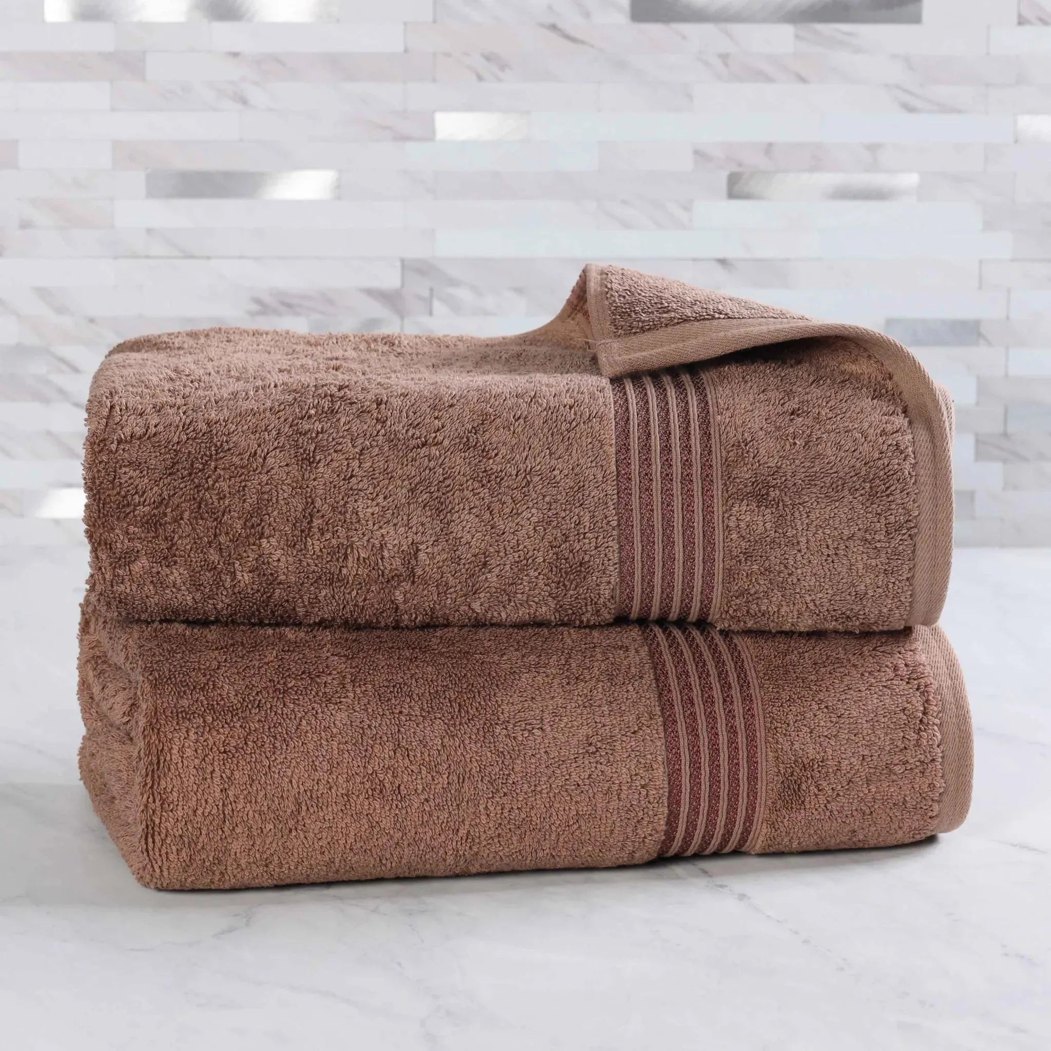 Heritage Egyptian Cotton Plush Thick Absorbent Bath Sheet Set of 2