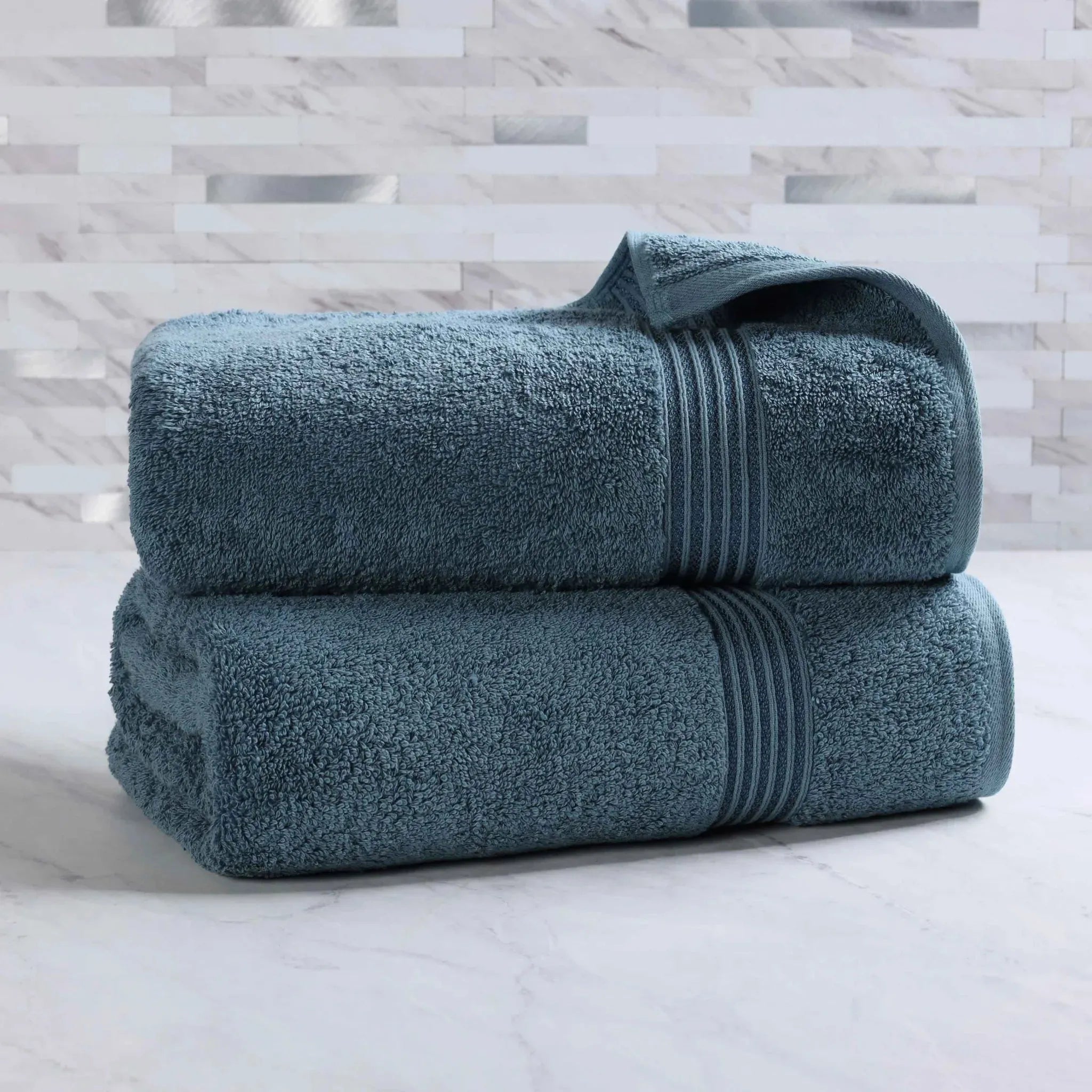 Heritage Egyptian Cotton Plush Thick Absorbent Bath Sheet Set of 2