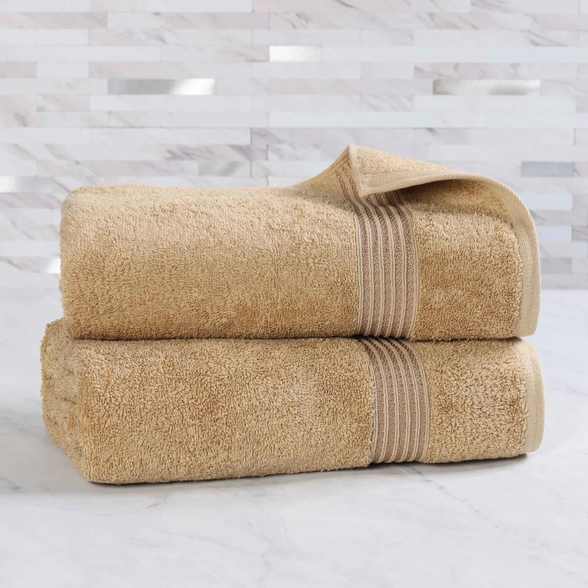 Heritage Egyptian Cotton Plush Thick Absorbent Bath Sheet Set of 2