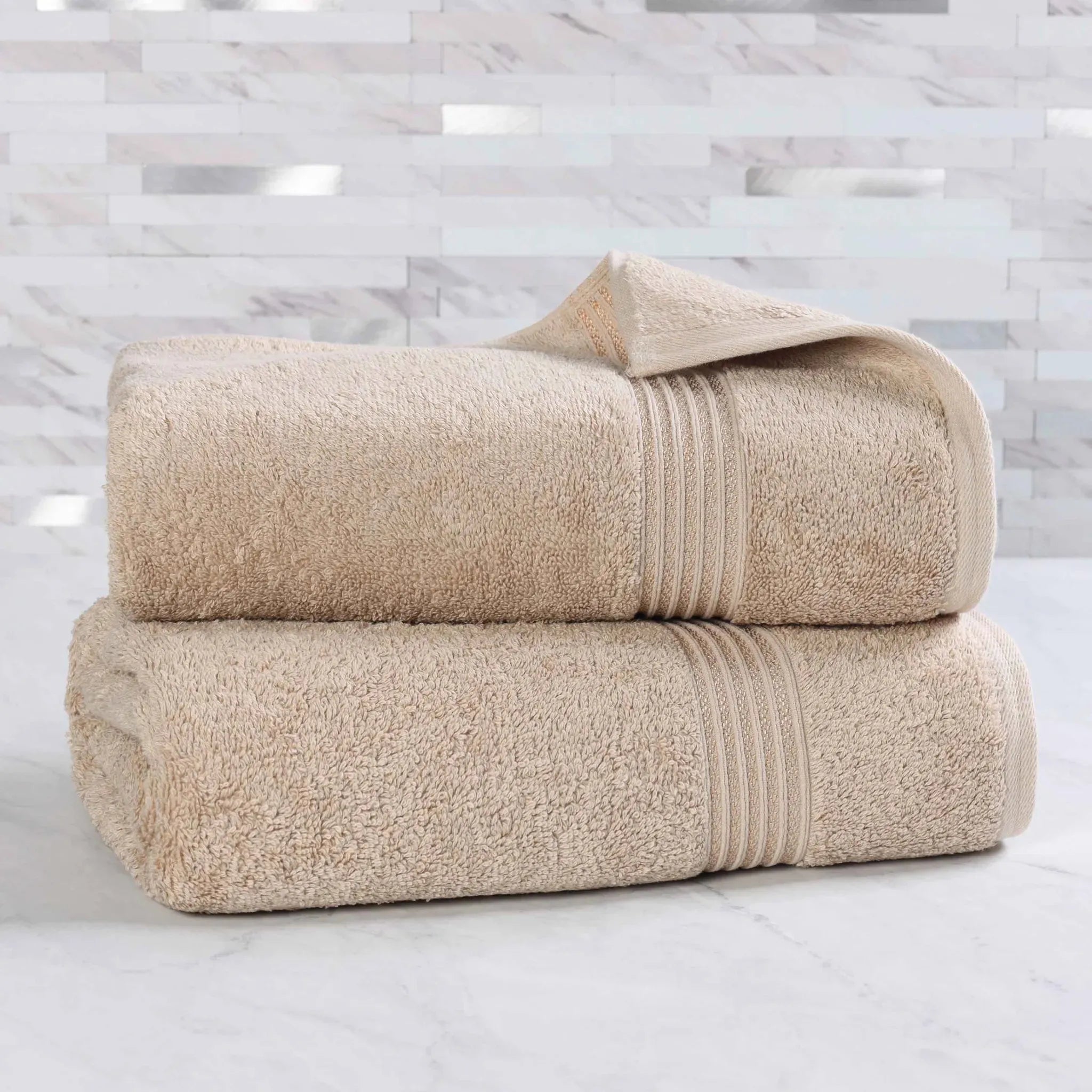Heritage Egyptian Cotton Plush Thick Absorbent Bath Sheet Set of 2