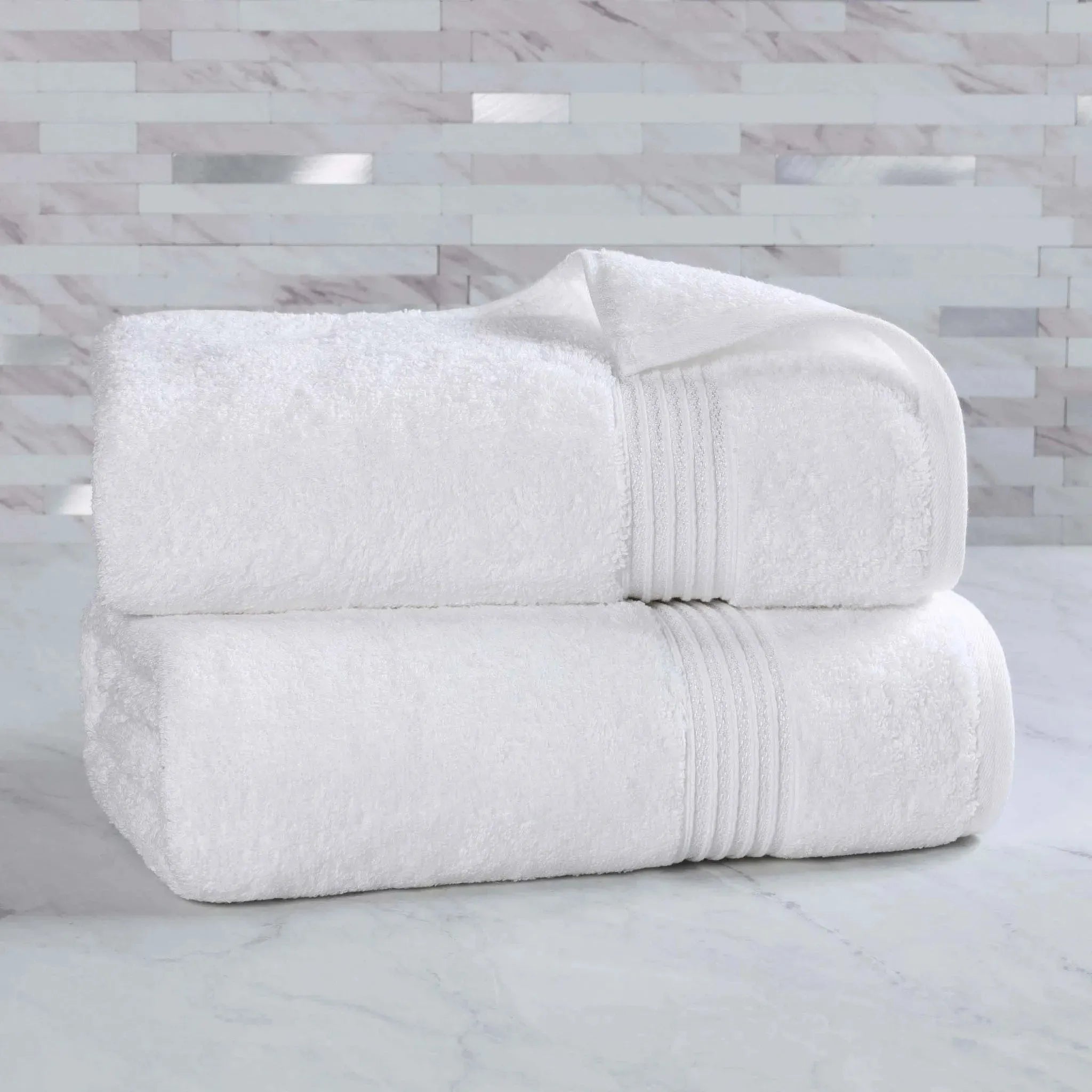 Heritage Egyptian Cotton Plush Thick Absorbent Bath Sheet Set of 2