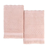 Rolla Cotton Geometric Jacquard Plush Absorbent Bath Sheet Set of 2