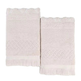 Rolla Cotton Geometric Jacquard Plush Absorbent Bath Sheet Set of 2