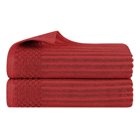 Soho Ribbed Cotton Absorbent 2 Piece Bath Sheet Towel Set
