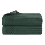 Soho Ribbed Cotton Absorbent 2 Piece Bath Sheet Towel Set