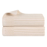 Soho Ribbed Cotton Absorbent 2 Piece Bath Sheet Towel Set