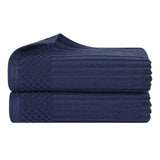 Soho Ribbed Cotton Absorbent 2 Piece Bath Sheet Towel Set