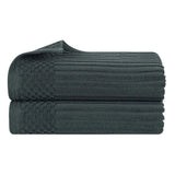 Soho Ribbed Cotton Absorbent 2 Piece Bath Sheet Towel Set
