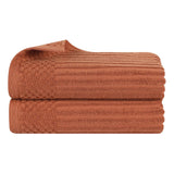Soho Ribbed Cotton Absorbent 2 Piece Bath Sheet Towel Set