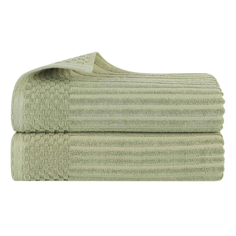 Soho Ribbed Cotton Absorbent 2 Piece Bath Sheet Towel Set