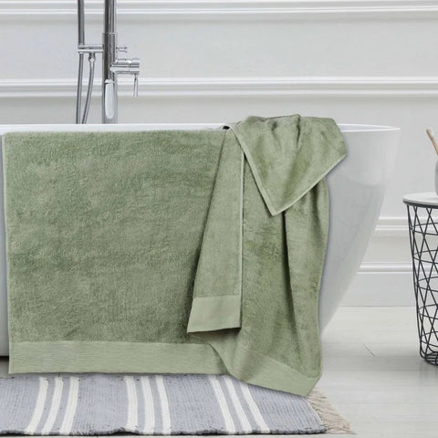 Rayon from Bamboo Eco-Friendly Fluffy Soft Solid Bath Sheet Set of 2