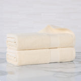 Egyptian Cotton Dobby Border Medium Weight 2 Piece Bath Sheet Set