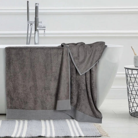 Rayon from Bamboo Eco-Friendly Fluffy Soft Solid Bath Sheet Set of 2