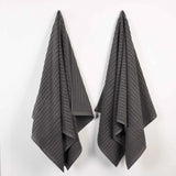 Soho Ribbed Cotton Absorbent 2 Piece Bath Sheet Towel Set