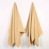 Soho Ribbed Cotton Absorbent 2 Piece Bath Sheet Towel Set